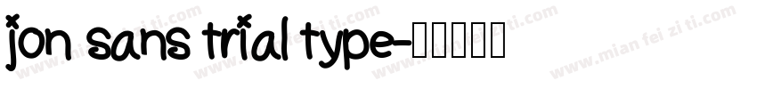 jon sans trial type字体转换